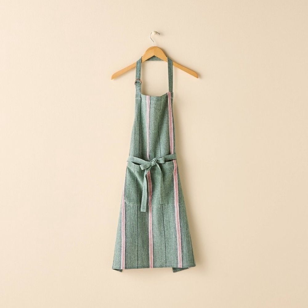 Hearth & Hand Kids Holiday Striped Green Apron